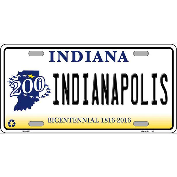 Indianapolis Indiana Novelty Metal License Plate