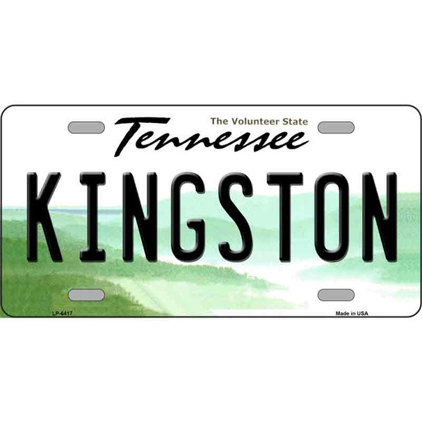 Kingston Tennessee Novelty Metal License Plate