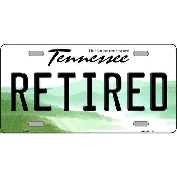 Retired Tennessee Novelty Metal License Plate