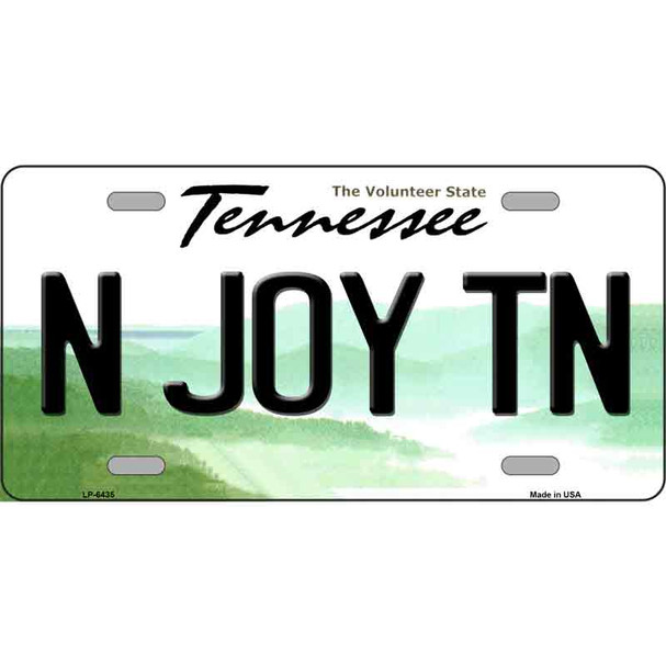 N Joy Tennessee Novelty Metal License Plate