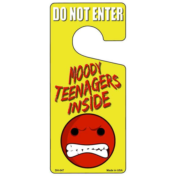 Moody Teenager Inside Novelty Metal Door Hanger DH-047