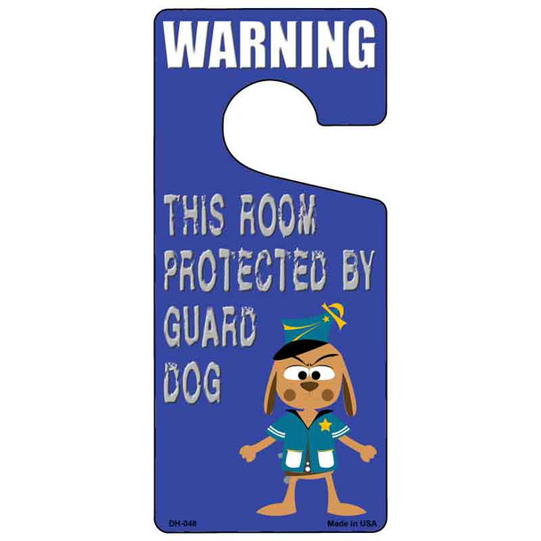 Protected By Guard Dog Novelty Metal Door Hanger DH-048