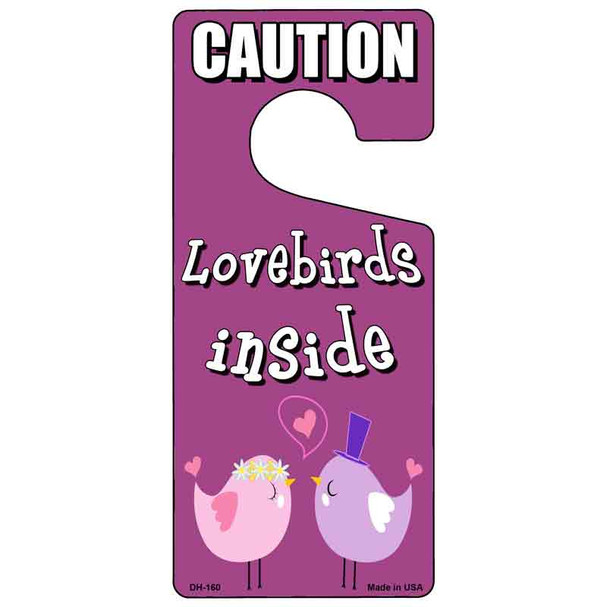 Lovebirds inside Novelty Metal Door Hanger DH-160