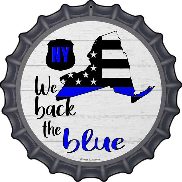 New York Back The Blue Novelty Metal Bottle Cap Sign BC-1261