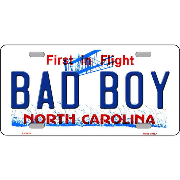 Bad Boy North Carolina Novelty Metal License Plate