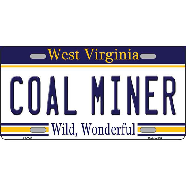 Coal Miner West Virginia Novelty Metal License Plate