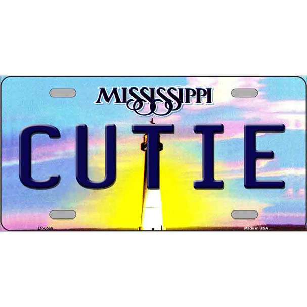 Cutie Mississippi Novelty Metal License Plate