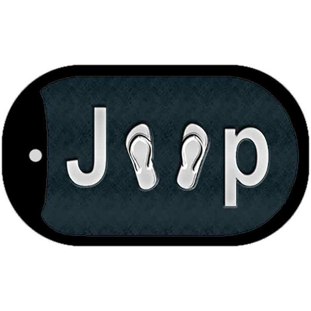 J**P Flipflop Novelty Metal Dog Tag Necklace DT-13609