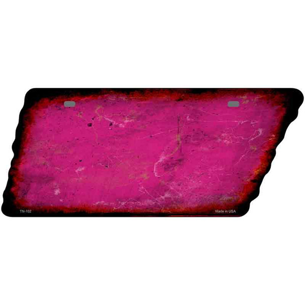 Pink Solid Novelty Rusty Effect Metal Tennessee License Plate Tag TN-102