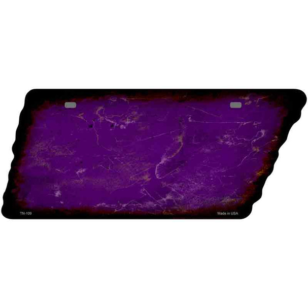 Purple Solid Novelty Rusty Effect Metal Tennessee License Plate Tag TN-109