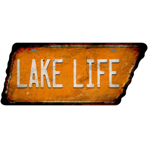 Lake Life Novelty Rusty Effect Metal Tennessee License Plate Tag TN-173