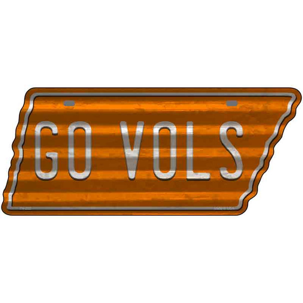 Go Vols Novelty Corrugated Effect Metal Tennessee License Plate Tag TN-222