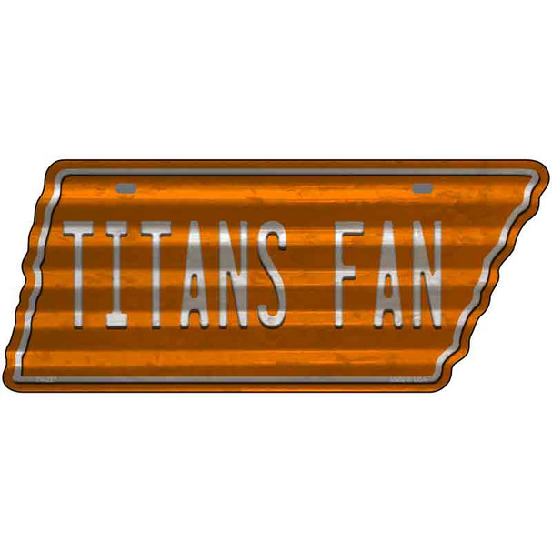 Titans Fan Novelty Corrugated Effect Metal Tennessee License Plate Tag TN-227