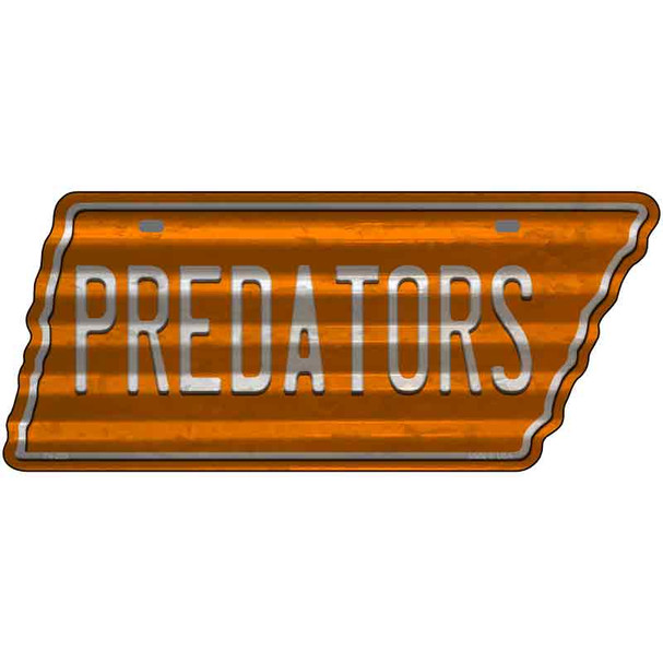 Predators Novelty Corrugated Effect Metal Tennessee License Plate Tag TN-229