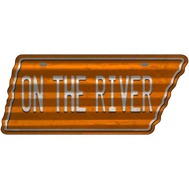 On The River Novelty Corrugated Effect Metal Tennessee License Plate Tag TN-258