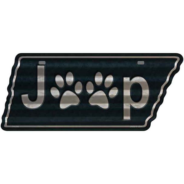 J**p Paws Novelty Corrugated Effect Metal Tennessee License Plate Tag TN-296
