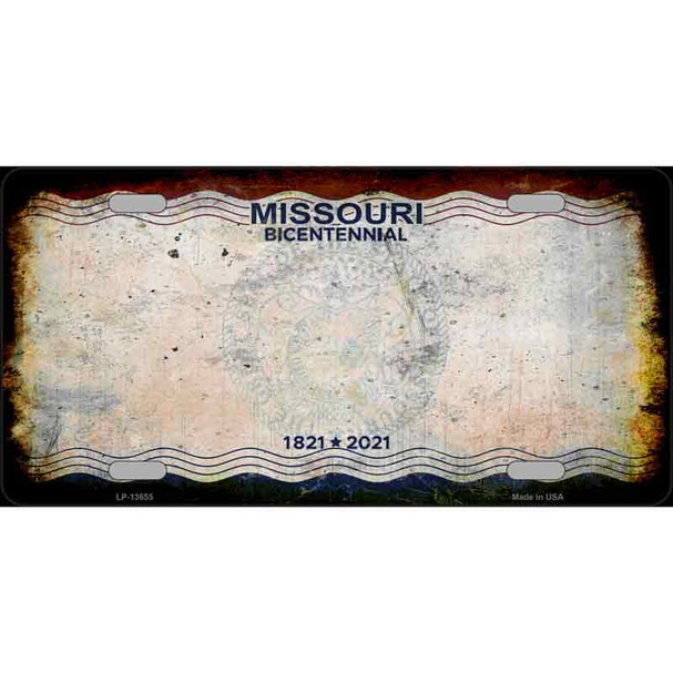 Missouri Bicentennial Novelty Metal License Plate Tag
