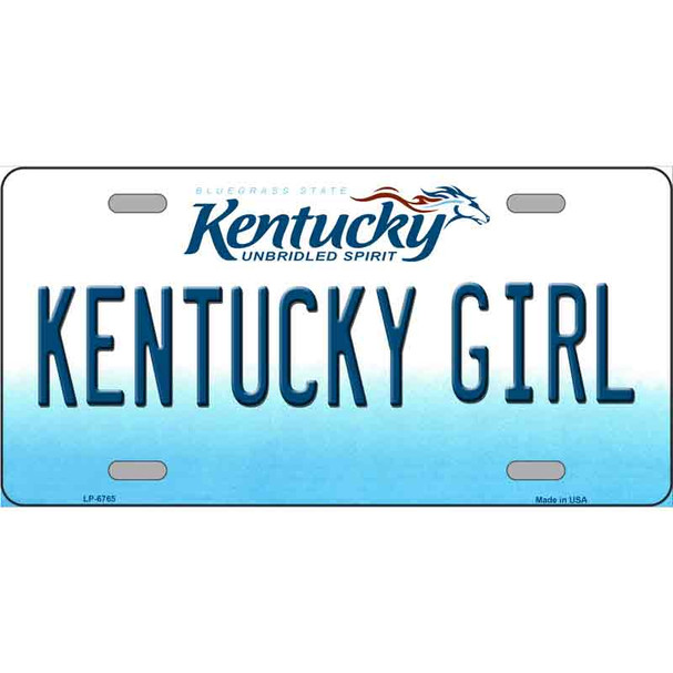 Kentucky Girl Kentucky Novelty Metal License Plate