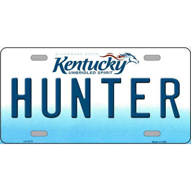 Hunter Kentucky Novelty Metal License Plate