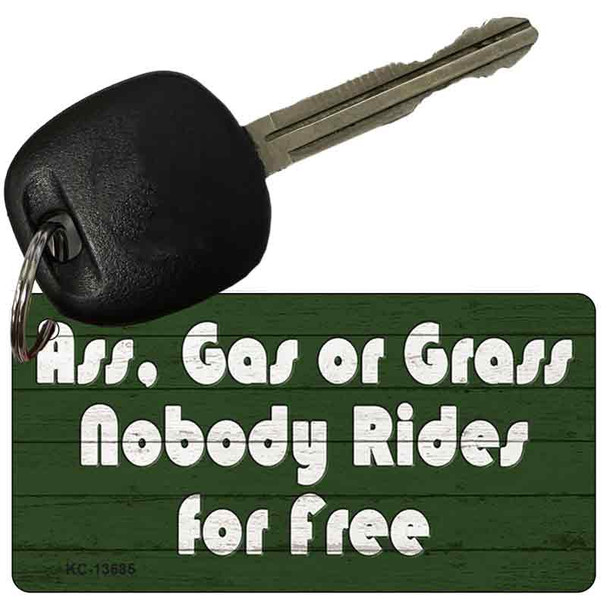 Ass Gas Or Grass Novelty Metal Key Chain KC-13685