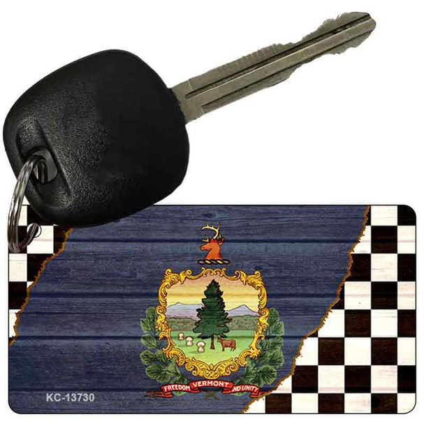 Vermont Racing Flag Novelty Metal Key Chain KC-13730