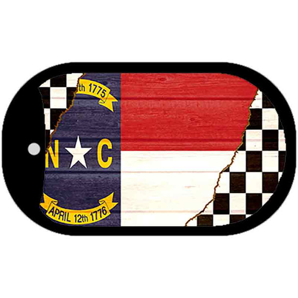 North Carolina Racing Flag Novelty Metal Dog Tag Necklace DT-13718
