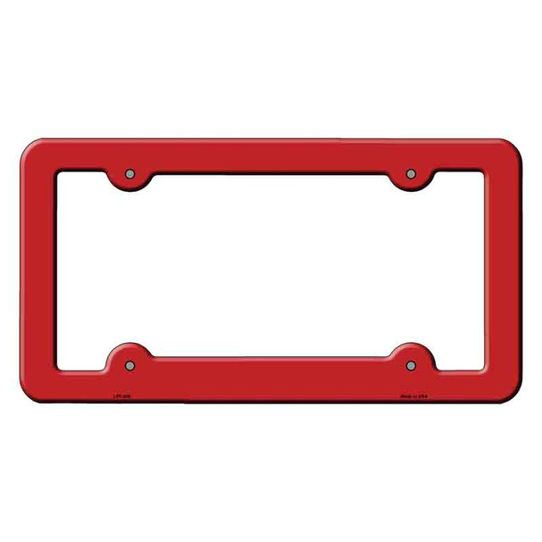 Red Solid Novelty Metal License Plate Frame LPF-008
