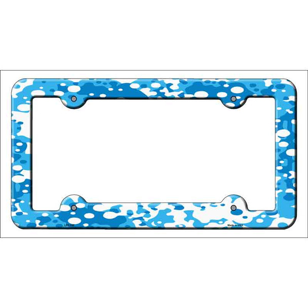 Blue Specks Novelty Metal License Plate Frame LPF-045