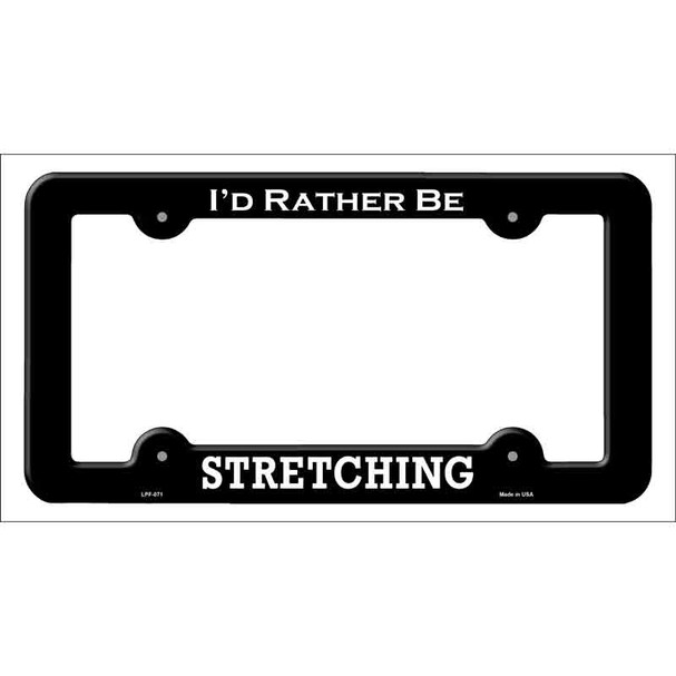 Stretching Novelty Metal License Plate Frame LPF-071