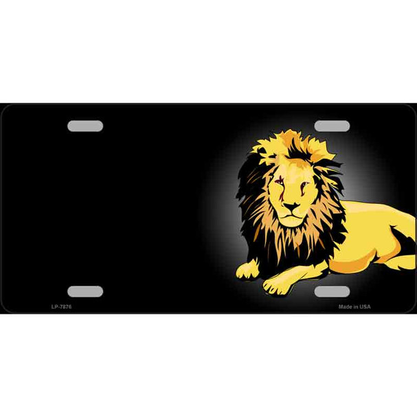 Lion Offset Metal Novelty License Plate