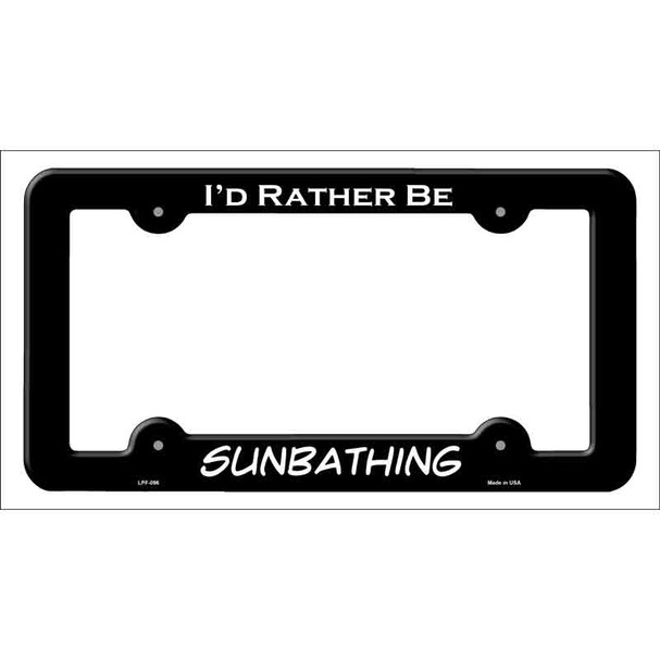 Sunbathing Novelty Metal License Plate Frame LPF-096