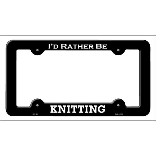 Knitting Novelty Metal License Plate Frame LPF-105