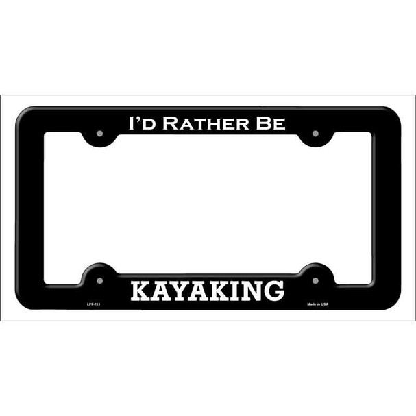 Kayaking Novelty Metal License Plate Frame LPF-113