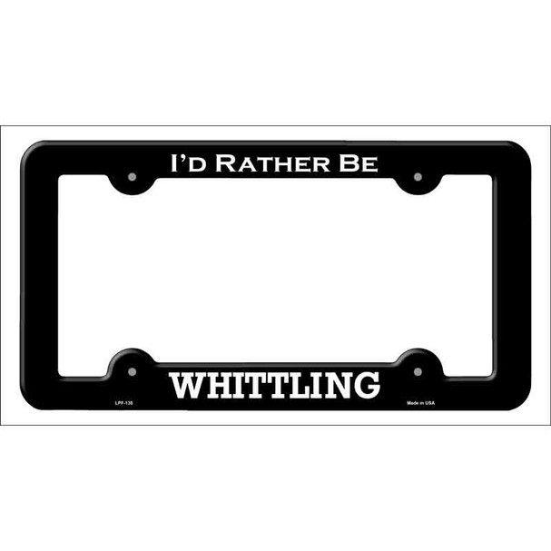 Whittling Novelty Metal License Plate Frame LPF-135