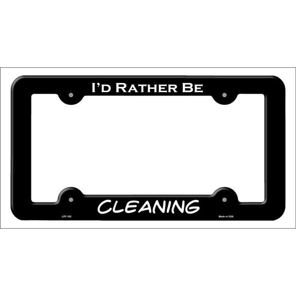 Cleaning Novelty Metal License Plate Frame LPF-183