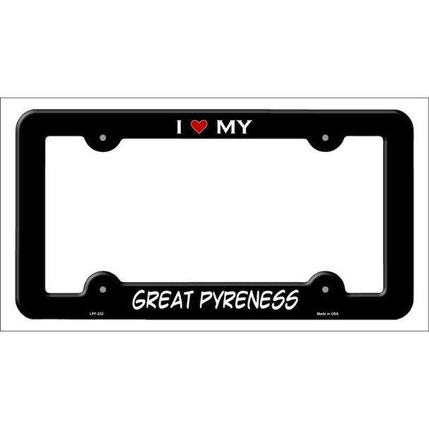 Great Pyreness Novelty Metal License Plate Frame LPF-232