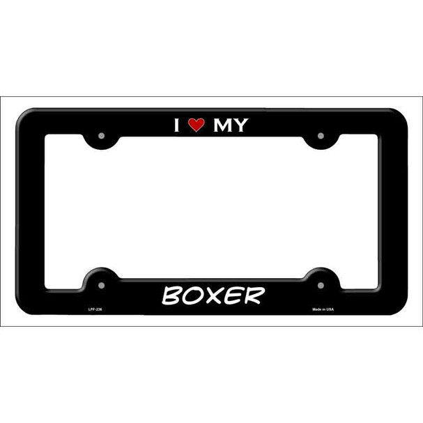 Boxer Novelty Metal License Plate Frame LPF-236