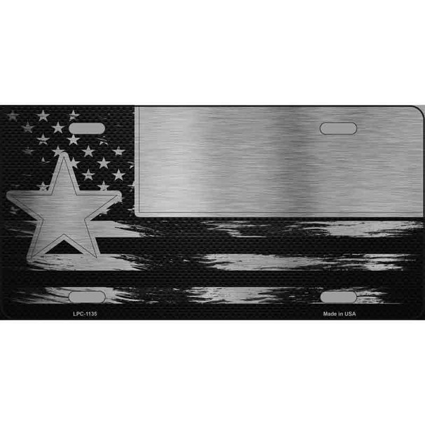 Texas Carbon Fiber Novelty Metal License Plate