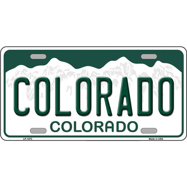 Colorado Novelty State Background Metal License Plate