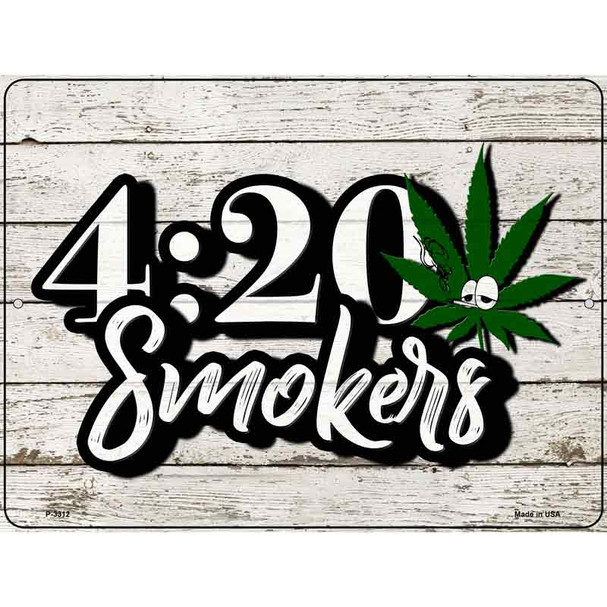420 Smokers Novelty Metal Parking Sign