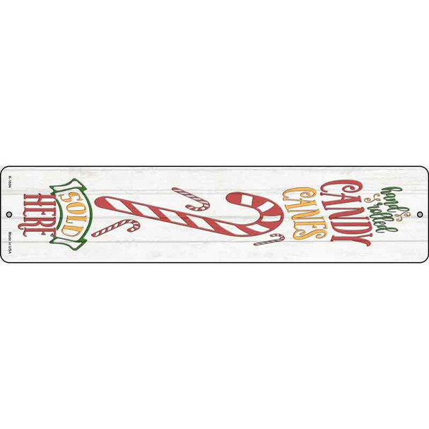 Candy Canes Sold Here White Novelty Metal Street Sign