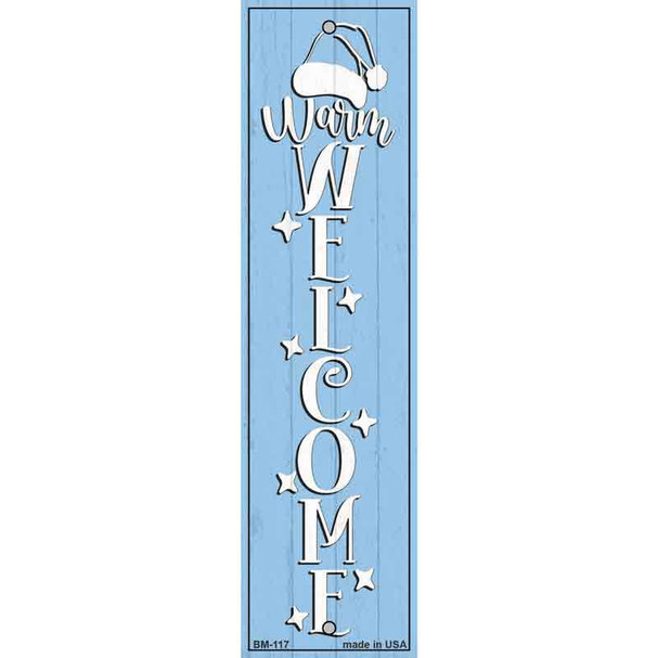 Warm Welcome Blue Novelty Metal Bookmark BM-117