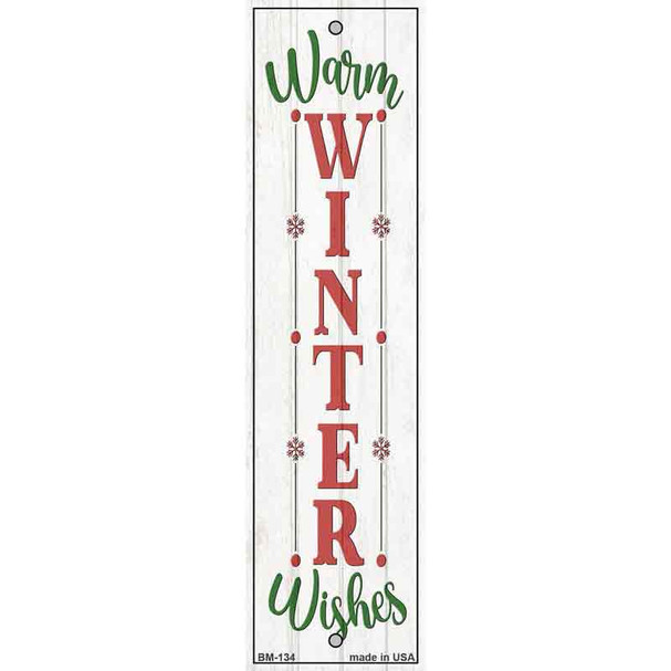 Warm Winter Wishes White Novelty Metal Bookmark BM-134