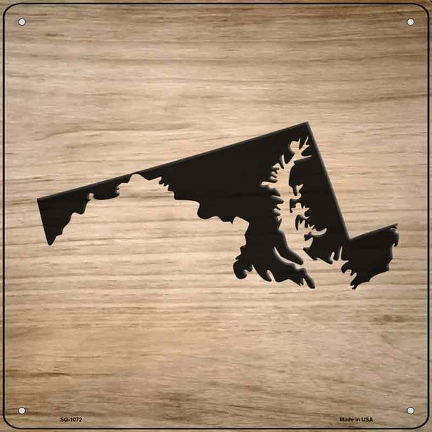 Maryland Shape Letter Tile Novelty Metal Square Sign