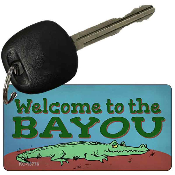 Welcome To The Bayou Novelty Metal Key Chain Tag KC-13776