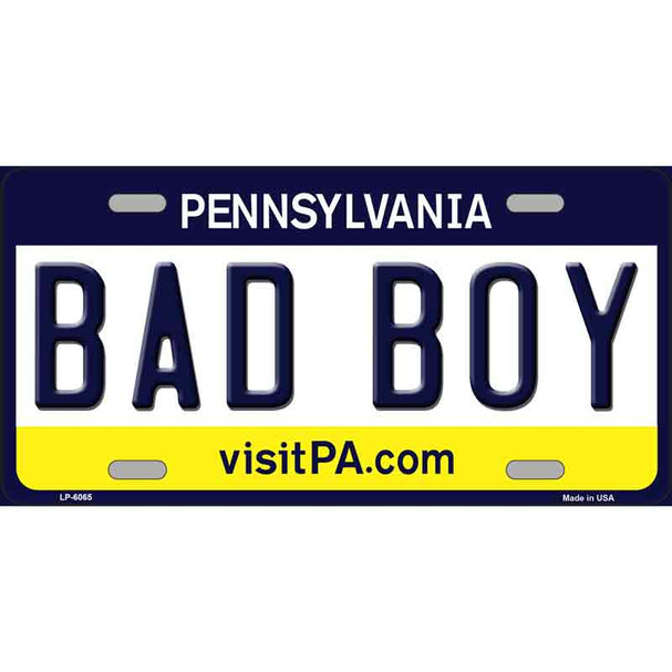 Bad Boy Pennsylvania State Novelty Metal License Plate