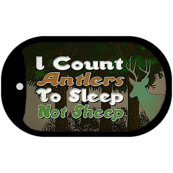 I Count Antlers To Sleep Novelty Metal Dog Tag Necklace Tag DT-13769