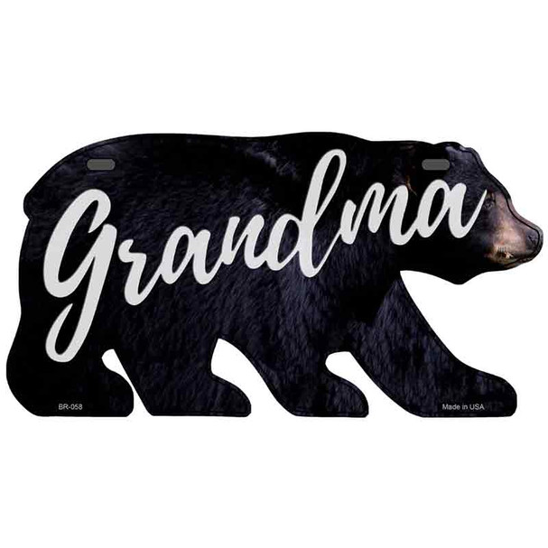 Grandma Novelty Metal Bear Tag BR-058