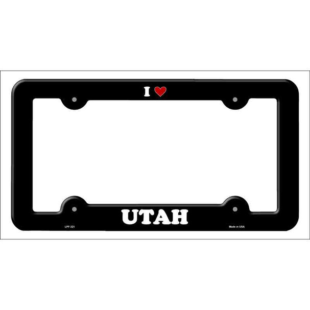 Love Utah Novelty Metal License Plate Frame LPF-321