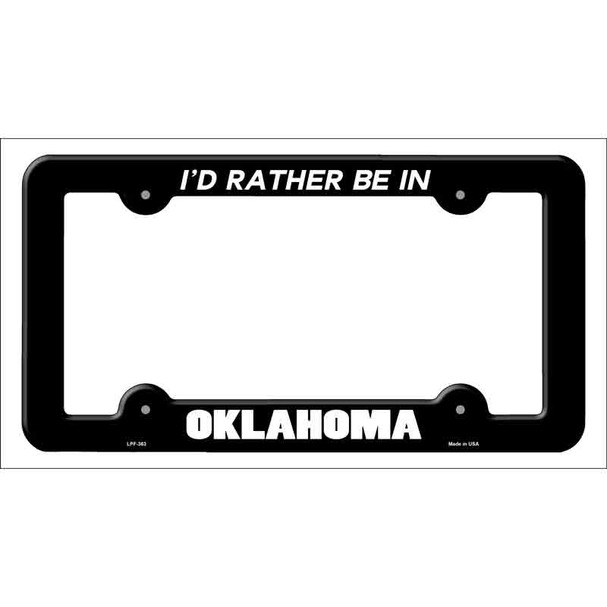 Be In Oklahoma Novelty Metal License Plate Frame LPF-363